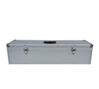 ECI - Boîte à outils portable en aluminium argenté - 20 x 20 x 80 cm - Couvercle amovible