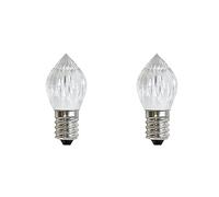 ECI Electro-Fournisseurs 2 pcs Lampe Votive LED Bougie, E14, 0,5 W, 40 lm, 360 °, 2700 K, 10-24 V, 52 x 23 mm