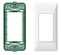 ECI ElectroFournisseurs Kit support 1 m pour panneaux + plaque de panneau VIMAR PLANA 14626 + 14666.01 Blanc