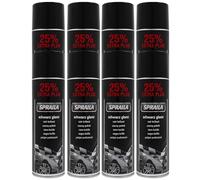ECI Lot de 8 bombes de peinture pour voiture - Noir brillant - 500 ml - Spray professionnel pour jantes et carrosserie - Séchage rapide