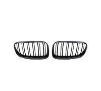ECKBRJA Calandre Avant Noire Double Lamelles pour B&MW Série 3 E92 E93 M3 Coupé LCI 2010-2013 2 Pièces calandre Avant Voiture(Double Ligne Noire)