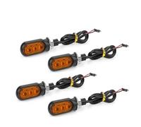 ECKBRJA Clignotant Moto Feux Signalisation Directionnelle Fluide Lumière Signalisation Intermittences Pour KYMCO Pour Centre-ville 300i 350i 200i Indicateurs virage(ambre,4 PIÈCES)