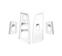 ECKBRJA Couvercle Bouton Levage L’interrupteur Voiture Finition Électrodéposée Pour Série 5 G30 G38 LHD Poignées porte intérieure voiture(Argent)