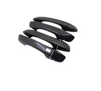 ECKBRJA Couvercle Poignée Porte Voiture Garniture Pièces Extérieures Accessoires Pour VW Pour Passat GT B8 2015 - 2022 Poignées porte intérieure voiture(Fibre de carbone 4 pièces)