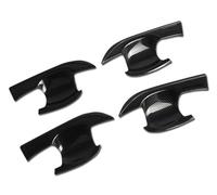 ECKBRJA Poignée porte voiture Cache-poignée Porte Extérieure Pour Mitsubishi Pour Eclipse Cross 2018-2019(Door bowl Carbon Fiber)