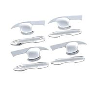 ECKBRJA Poignée porte voiture Garniture Autocollante Protection Poignée Porte Extérieure Couvercle Loquet Pour Corolla E210 2019 2020 2021 2022 2023 2024 Hybride(A et B Argent)