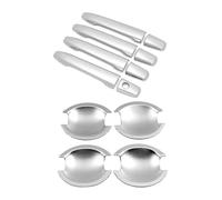 ECKBRJA Poignée porte voiture Garniture Cache Poignée Porte Latérale Pour Mitsubishi Pour Outlander 2007-2013(ENSEMBLE complet)