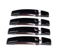 ECKBRJA Poignée porte voiture Poignées Porte Décoratives Pour Land Rover Pour Discovery 4 LR4 RR Sport Pour Freelander 2(Noir avec trou de serrure)