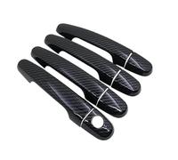 ECKBRJA Poignée porte voiture Poignées Porte Fibre Carbone Pour Citroën C1 2014-2022(1 trou de serrure)