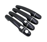 ECKBRJA Poignée porte voiture Poignées Porte Fibre Carbone Pour Citroën C1 2014-2022(2 boutons intelligents)