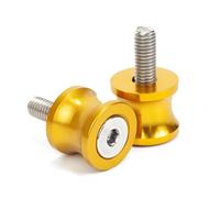 ECKBRJA pour Ninja ZX6R ZX7R ZX9R ZX10R ZX12R ZX14R Z1000 Z750 Moto 10MM Accessoires Bras Oscillant Bobines Curseur Support Vis Kit vis pour Moto(Or)