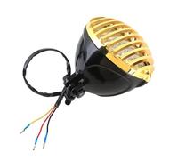 ECKBRJA Pour Suzuki Motorcycle Vintage Vieux Fare À Lunette Grille Feu Avant Doré Universel Protection lampe frontale