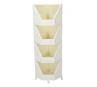 Eckdisplay-Stand de Cabinet-Storage, PP Sparet Sparet de l'armoire Ruisseau Coin Robddy avec 4 Vélos Mobiles pour la Cuisine (4 Niveaux)