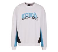 Ecko Unlimited Sweat-shirt 'Drap' bleu / noir / blanc, Taille M