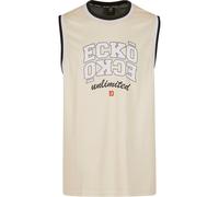Ecko Unlimited T-Shirt 'Pivot' beige / vert foncé / noir / blanc, Taille L