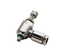 ECKRIDPRK 1 vanne de régulation en acier inoxydable 304 - Raccord rapide pneumatique en métal - 4 6 8 mm - Filetage 1/8 1/4 3/8 - Raccord d'air de tuyau (SL4-02 (4 mm-1 l4))