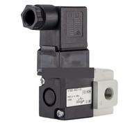 ECKRIDPRK Électrovanne pneumatique 3 Voies, Filetage 1/8" 1/4", 12 V, 24 V, 220 V, VT307/VT307V, avec œillet/borne DIN, Type à Vide(VT307-6D1-02)