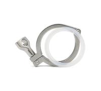 ECKRIDPRK Lot de 10 raccords de tuyauterie Clover à Triple Collier de Serrage (1,5/2/2,5/3/4"), Virole 25,4/50,5/64/106/119, en Acier Inoxydable 304(K25.4)