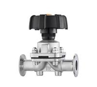 ECKRIDPRK Vanne à membrane en acier inoxydable 316L Tri-Clamp OD 50,5 mm Installation rapide (12,7 mm)