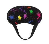 Éclaboussures arc-en-ciel néon sur fond sombre,Masques de sommeil occultants, cache-yeux couvrants, masques de sommeil anti-lumière