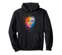 Éclaboussures colorées Abstrait Visage Vibrance Sweat à Capuche