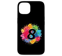 Éclaboussures de Peinture colorées pour 8e Anniversaire 8 Ans Filles garçons Coque pour iPhone 13