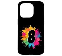 Éclaboussures de Peinture colorées pour 8e Anniversaire 8 Ans Filles garçons Coque pour iPhone 15 Pro