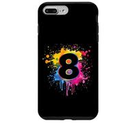 Éclaboussures de Peinture colorées pour 8e Anniversaire 8 Ans Filles garçons Coque pour iPhone 7 Plus/8 Plus