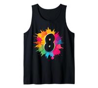 Éclaboussures de Peinture colorées pour 8e Anniversaire 8 Ans Filles garçons Débardeur