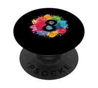 Éclaboussures de Peinture colorées pour 8e Anniversaire 8 Ans Filles garçons PopSockets PopGrip Adhésif