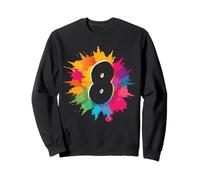 Éclaboussures de Peinture colorées pour 8e Anniversaire 8 Ans Filles garçons Sweatshirt
