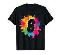 Éclaboussures de Peinture colorées pour 8e Anniversaire 8 Ans Filles garçons T-Shirt