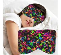 Éclaboussures de peinture néon arc-en-ciel, Masque de sommeil pour la maison, les voyages et le travail posté, couvrant entièrement les yeux et bloquant la lumière