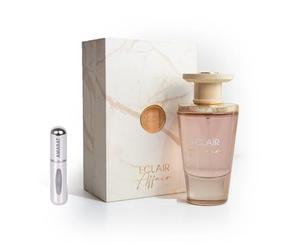 Éclair Affair Eau de parfum unisexe 100 ml, parfum arabe longue durée, avec atomiseur rechargeable 5 ml, parfum doux et crémeux avec notes de coco, caramel et vanille