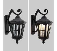 Éclair de lampe murale Lumière montée Vintage Creative Cross Star Anise E27 Verre extérieure Aluminium Aluminium Anti Rust Garden Community Street Door Street Portiomé