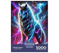 éclair Loup1000 Pièces Puzzles pour Adultes Et Enfants Jeux Éducatifs fantaisieAmusant Et Difficile pour La Décoration Intérieure Idée De Cadeau Géniale70x50cm/1000pcs