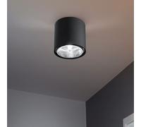 Eclairage à Assembler Spot Appliqué de Plafond Aluminium Noir 1xGU10 D 12 CM