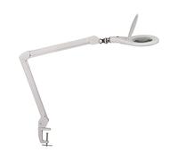 Éclairage à loupe à LED lunette 127 mm (5 po.) Pince de table blanc