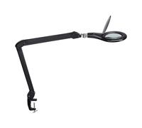 Éclairage à loupe à LED lunette 127 mm (5 po.) Pince de table noir