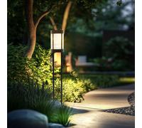 Éclairage Allée Chemin D'Extérieur Lampadaire LED Jardin Noir Hauteur 100 CM