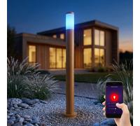 Éclairage Allée Chemin Extérieur Lampadaire Smart RGB LED Optique Bois Dimmable