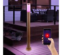 Éclairage Allée Chemin Extérieur Lampadaire Smart RGB LED Optique Bois Dimmable
