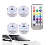 Éclairage ambiant télécommandé pour voiture - Aucun câblage requis Kit sans fil | Bandes de sous-éclairage LED, lampe d'ambiance intérieure pour les pieds, décoration universelle pour camion ATV A