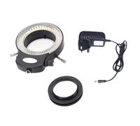 Éclairage annulaire LED 144 pour Microscope trinoculaire stéréo, lampe d'éclairage pour Microscope trinoculaire, caméra vidéo, alimentation électrique 110V 240V AC