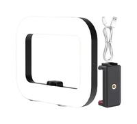 Éclairage Annulaire LED - Stabilisateur Vidéo Carré avec Éclairage,Lampe Anneau LED Portable pour Diffusion en Direct, Photographie Produit Et Maquillage