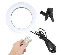Éclairage annulaire pour webcam avec température de couleur réglable, lampe LED dimmable stable et flexible pour visioconférence, alimentation USB