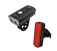 Éclairage Avant/Arrière Kheax Capella Plus/Zaurac Noir 2800 mAh