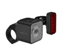 Osram Éclairage vélo LEDsBIKE Compact 100 – Avant et arrière rechargeable, feu stop, StVZO, 100 lux