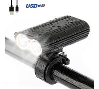 Eclairage Avant, Led Phare Lampe Pour Vélo Puissante Usb Rechargeable, Phare Imperméable Superbe Superbe Ip65 Pour Le Vélo / Lampe-Torche Noir