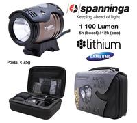 Spanninga Éclairage avant Thor Aluminium 1100 lumen LED CREE Rechargeable USB Marron